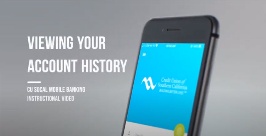 Watch this video to learn how to view account history in Mobile Banking.